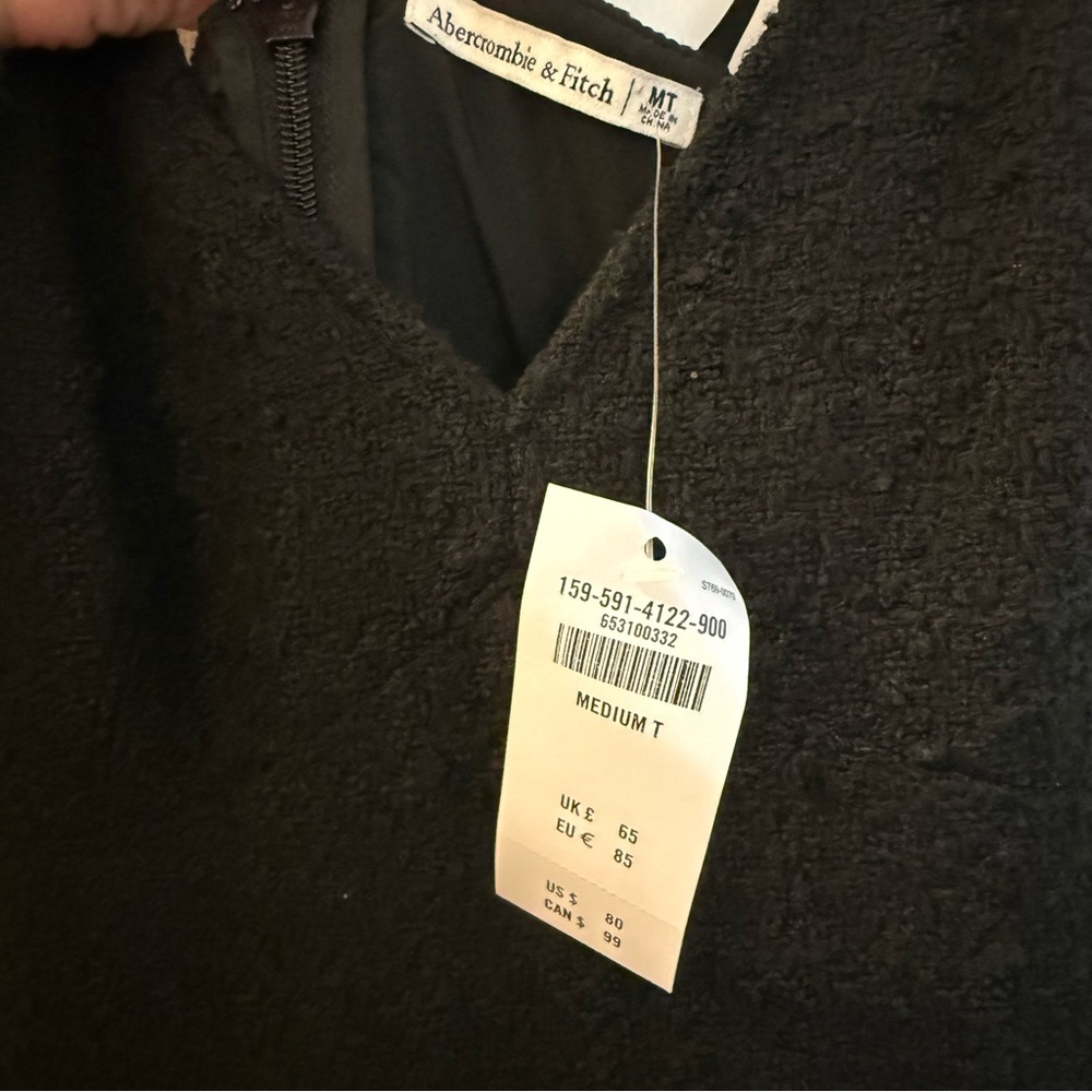 NWT Black Tweed Dress - Picture 3 of 4